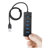 Concentrador Usb De 4 Puertos De 3.3 Pies, Concentrador Usb