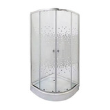 Shower Door Jk Corner Curvo Blanco 90x90 Cm