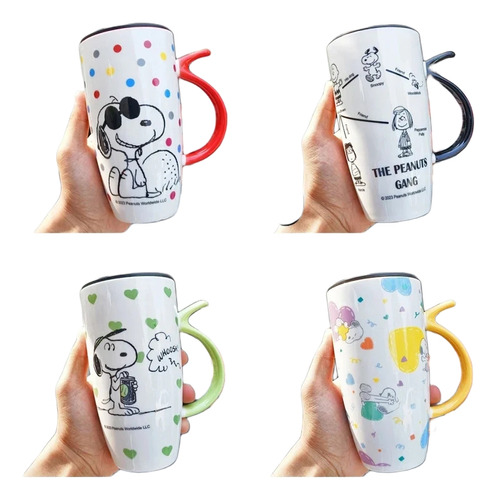 Tazon Taza  Mug Snoopy  Con Tapa 