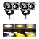 Faros Auxiliares Led Doble Colors Spot Luz De Auto Moto 2pcs