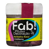 Corante Pó Vermelho Natal 3g Fab Decoração Bolos E Doces