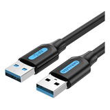 Cabo Usb Macho Para Macho Vention Usb 3.0 De 1 M, Cor Preta