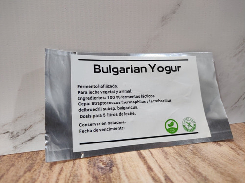 Fermento Para Preparar Yogur Bulgarian /yogur Griego 5litros