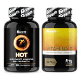 Hot Termogênico 60 Caps + Vitamina D 75 Caps Growth