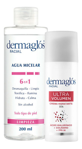 Dermaglós Rutina Facial Ultra Volumen De Día Antiarrugas