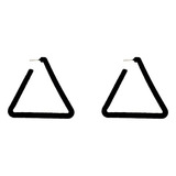 Pendientes Minimalistas Triángulo Negro Terciopelo Retro