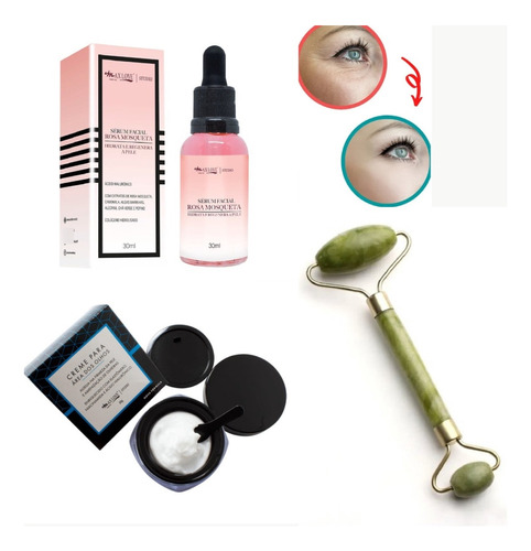 Kit Antissinais Creme Área Olhos Anti Rugas Tira Olheiras