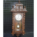 Reloj Pared Antiguo Marca Junghans Caja Alemana Pendulo