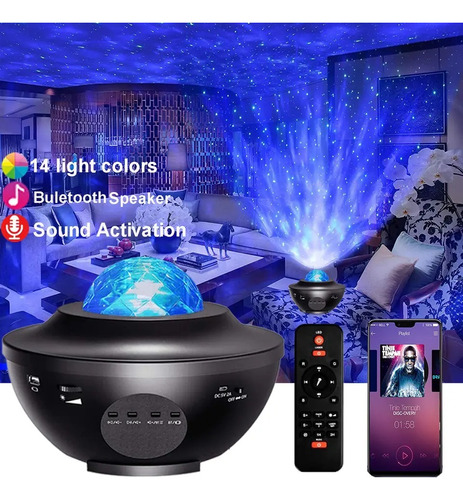 Proyector Parlante Led Estrellas Galaxia Starry Night Tiktok