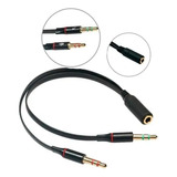 Cabo Adaptador P3 Femea Headset Para 2 P2 M Audio Microfone