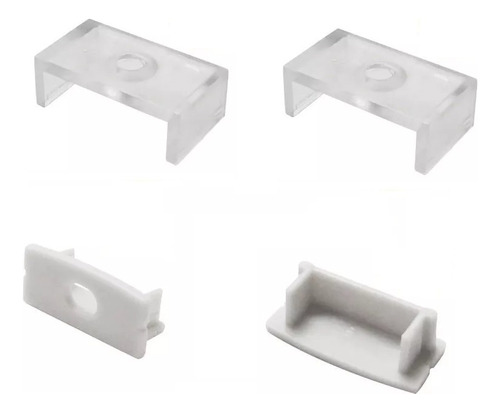 Kit Accesorios Blanco Para Perfil Aluminio Per-01 Demasled