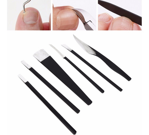 6pcs / Set Kit De Cuchillo De Pedicura Juego De Cortaúñas 6p