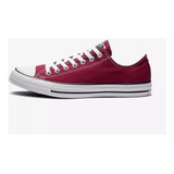 Tênis Converse All Star Chuck Taylor Low Top Color Vinho/branco - Adulto 8.5 Us