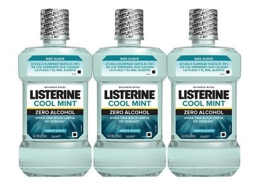 Listerine Cool Mint 3 Unidades - mL a $47