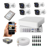 Kit Top 5 Câmeras Hikvision Completo Full Hd Dvr 8 Canais 