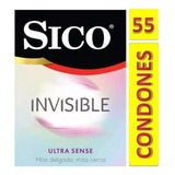 Paquete Con 55 Condones Sico Ultra Sense 