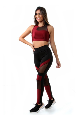 Conjunto Legging Detalhe Em Tule + Top C/bojo 10577/10657