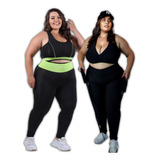 Kit 2 Conjunto Plus Size Roupa Fitness Academia Suplex Gg