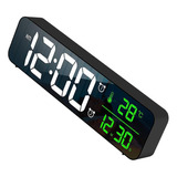 Reloj Despertador Con Pantalla Led, Espejo, Mesita De Noche,