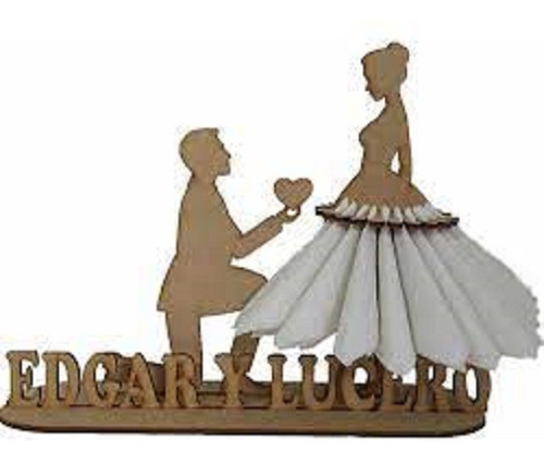 Servilletero Centro De Mesa Boda Personalizado Recuerdo 25pz