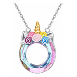 Collar Regalo Amor Infinito Unicornio Novia Mamá Swarovsk El