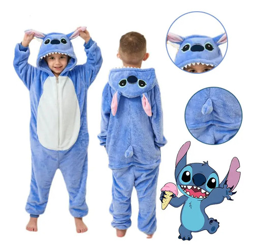 Pijama Mameluco Stitch Cosplay Niño Niña Kigurumi Stitch