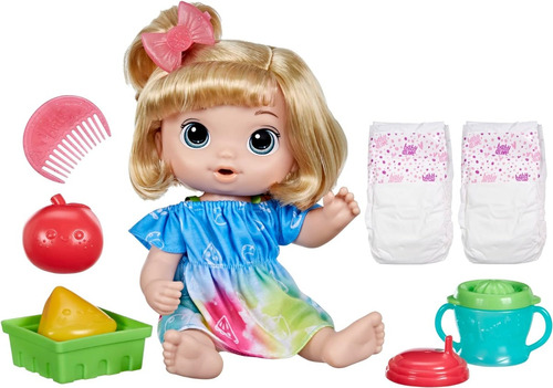 Muñeca Baby Alive Bebida De Frutas Manzana