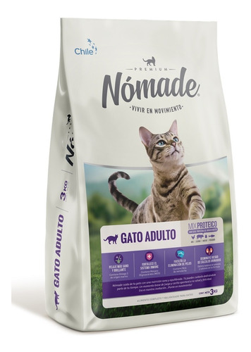 Alimento Premium Nomade Gato Adulto 3kg