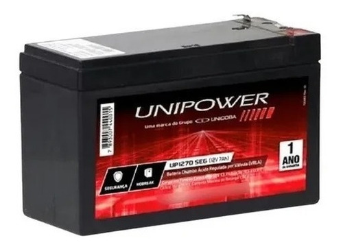 Bateria Unipower Selada 12v 7ah Up1270seg Alarme Nobreaks/up
