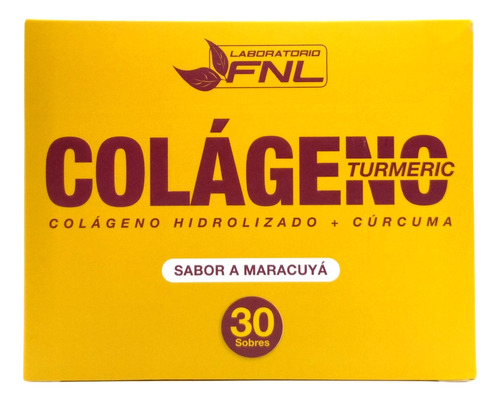 Colágeno Turmeric Caja De 30 Sobres Sabor Maracuyá - Fnl 