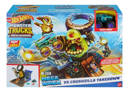 Hot Wheels Monster Trucks Arena Demolición Reto Gor-zilla