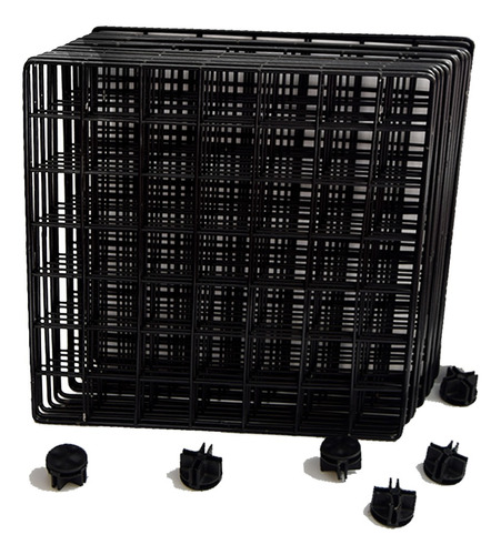 Paq De 7 Rejillas De 35x35 Y 10 Conectores -cubo Organizador
