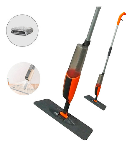 Mopa Trapeador Pisos Con Spray Mop Microfibra Rectangular Cc