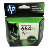 Cartucho De Tinta Hp 664xl Cor Tricolor Do 8 Ml