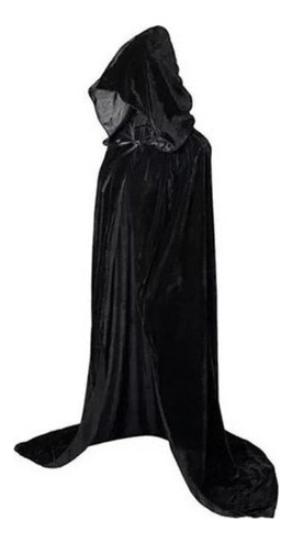 Lazhu Halloween Unisex Hooded Velvet Cloak 1