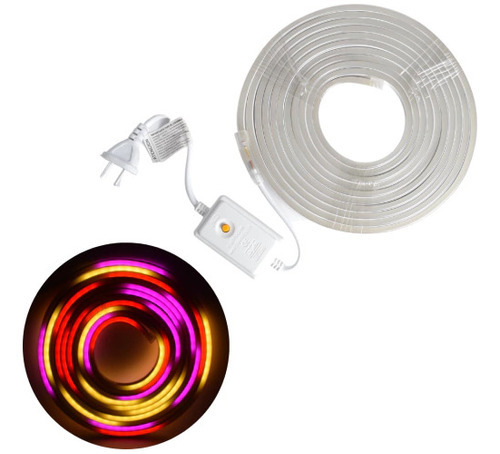 Kit Manguera Exterior Luz Neon Rgb 5 Mts + Fuente 5 Modos