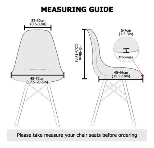 Funda Elástica Para Silla Eames Para 4 Personas, Color Cobre