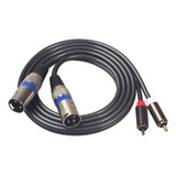 Cable Divisor De Cable En Y Estéreo Dual Rca A Xlr Dual