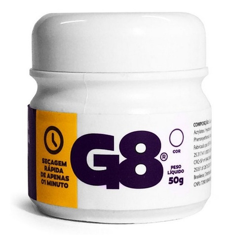 Gel Cola Para Fabricação De Mega Hair G8 - 50g -preta