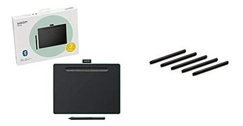 Wacom Intuos Wireless Graphics Drawing Tablet - Negro Con Ac