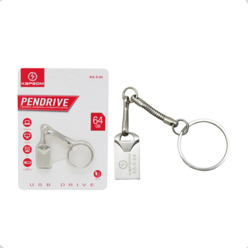 Pendrive Metal Chaveiro Para Computador Resistente 64gb-nf