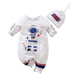 Mameluco Manga Larga Con Diseño De Astronauta Para Bebé