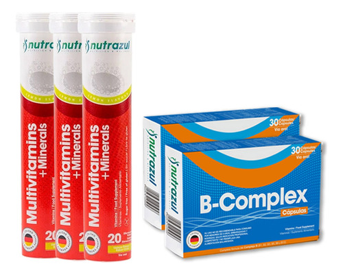 3 Multivitamínicos + 2 B-complex ( Pack Nutrazul 5 Unidades)