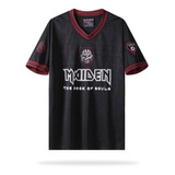 Jersey Maiden Metal Iron Metalera Fútbol Playera banda