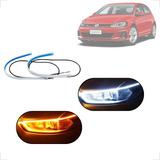 Kit Fitas Led Drl Farol + Seta 12v 60cm Golf Mk7 2014 2015