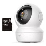 Cámara Seguridad Hik Ezviz 360 Wifi Robotica + Micro Sd 64gb Color Blanco