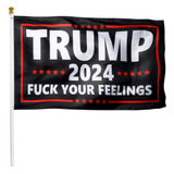 Bandera Premium Trump 2024 2x3 Pies De Poliéster Banne...