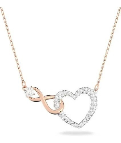 Off! Swarovski Collar De Corazón Infinito Para Mujer