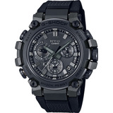 Reloj Casio Toughmvt Solar Para Hombre E-watch Color De La Correa Negro Color Del Bisel Negro Color Del Fondo Negro