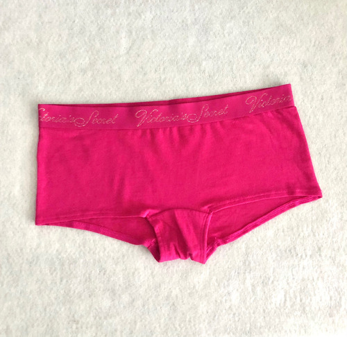 Victoria's Secret Panty Cachetero Rosa Logo Con Brillos Orig